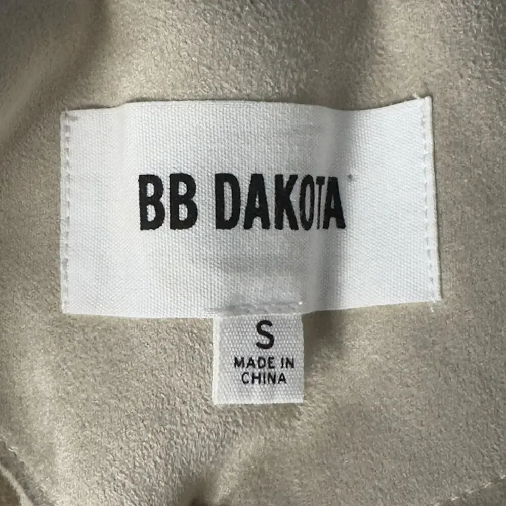 BB‎ Dakota Jacket Womens Small Tan Bone Glenna Sueded Blazer Sherpa Office Work